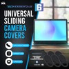 SOL 6pk Universal Sliding Camera Covers, 18.5mm x 9mm Slider