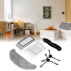 Sweeper Accessories, Sweeper Robot Accessory Kit, Main Brush, Dust Bag Filter, Replacement Suitable for EVE Plus Series Sweeper Accessories