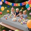 CC-SLZP 3 Pack Premium Plastic Tablecloth, 54 x 108 inch