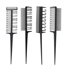 4 Pieces Combs for Women and Man, Professional Hairdresser Comb Set Hair Coloring Dying Highlight Salon Barber Tool, Professional Combs for All Hair Types