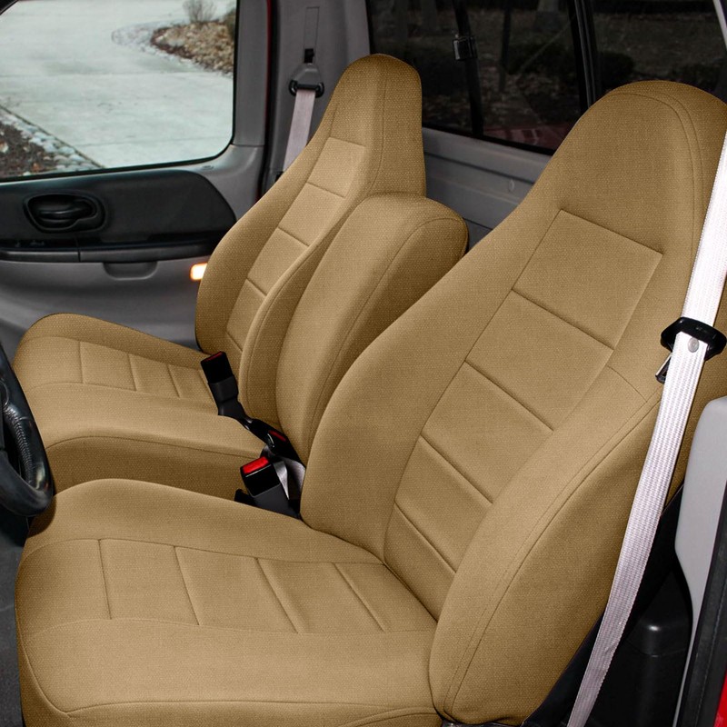 Kistrba Truck Seat Cover Fit for 1997-2000 Ford F-150, Tan