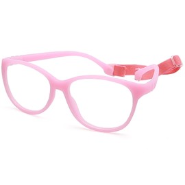 Geborilma Lightweight Kids Eyeglasses Frames - Set for Boys and Girls With Anti-Slip Strap - Flexible Prescription Sports Glasses for Active Games, Basketball and Soccer