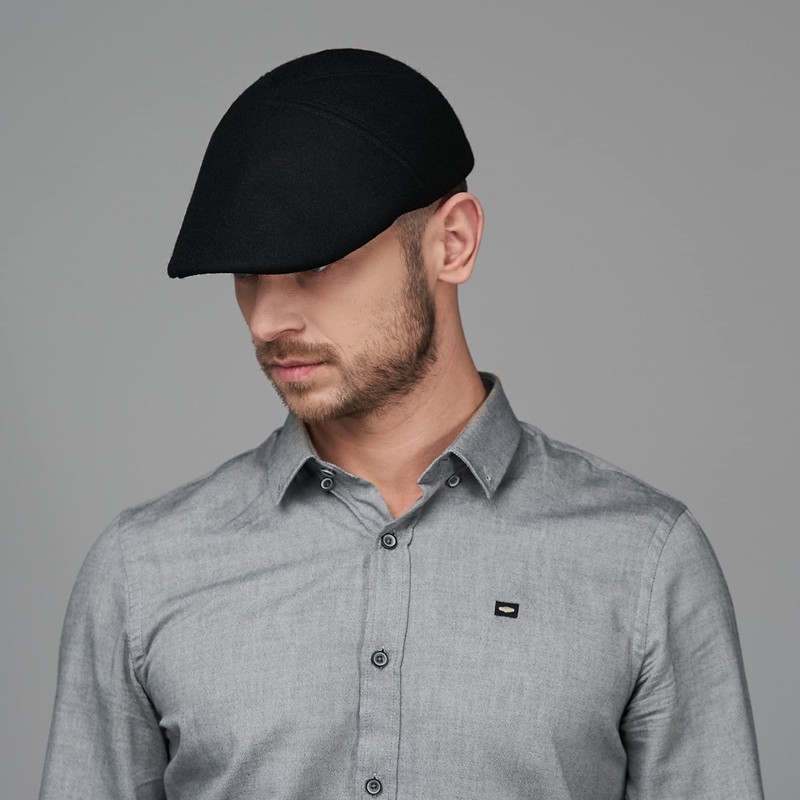 Sterkowski Ivy Five Flat Cap Wool Peaked Cap for Men