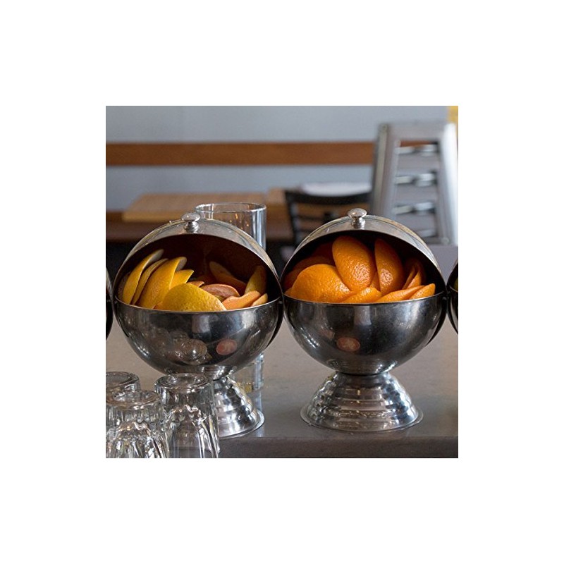 Winco 20 Ounce Sugar Bowl with Roll Top, Stainless Steel,