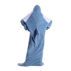 FunnyCos Dolphin Sleeping Bag One-Piece Pajamas Wearable Blanket Animal Cosplay Costume Unisex Novelty Loungewear Sleepwear Blue,S