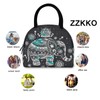 ZZKKO Indian Lotus Ethnic Elephant Lunch Bag Box Tote Organizer