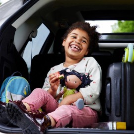 HABA Cari 12 Inch Soft Baby Doll Black Hair Easy Dress Ragdoll Perfect for To...