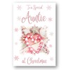 Second Ave Auntie Christmas Pink Heart Xmas Holiday Festive Greetings