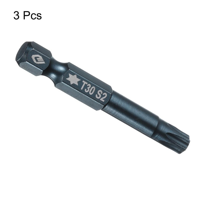 TA-VIGOR 3Pcs T30 Torx Head Screwdriver Bits 1/4 Inch Hex