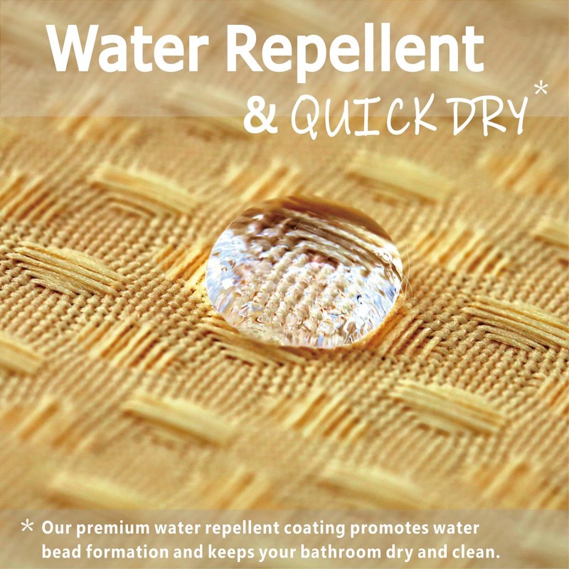Extra Long Waffle Weave Shower Curtain Heavy Duty Bathroom Water