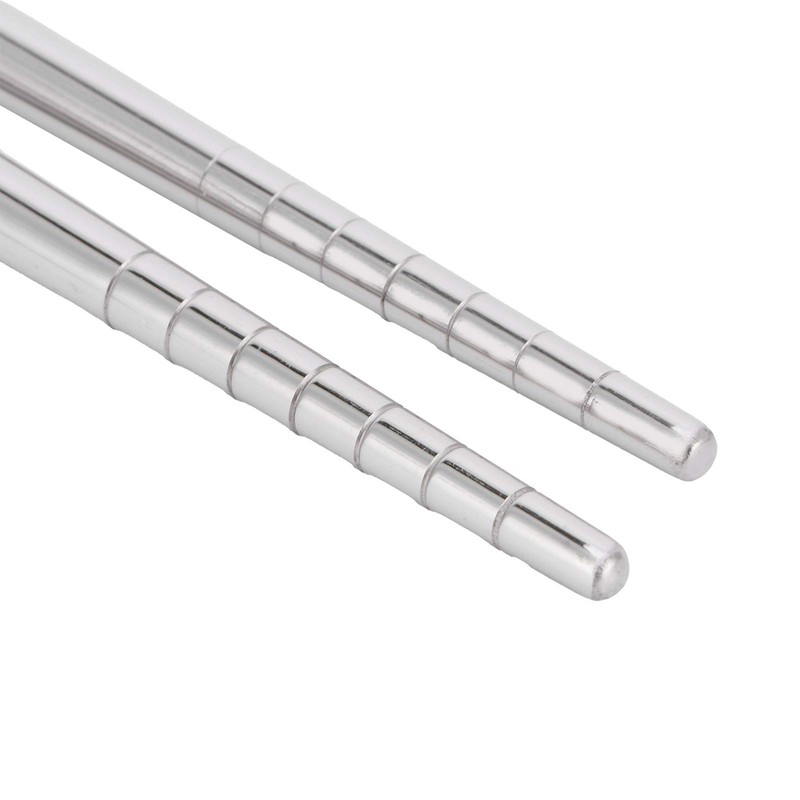 1 Pair Stainless Steel Chopsticks 17.5 cm Reusable Food Chopsticks