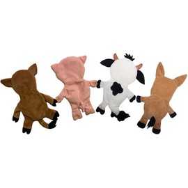 Farm and Dog Crinkle Squeaker Pet Toys 8 Pack - for Dogs or Other Small Pets