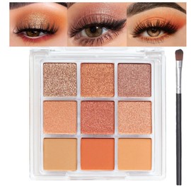 Paleta De Sombras De Ojos, Sombras para Ojos Paletas De Maquillaje Iluminadores Maquillaje Juego De Maquillaje Mate sombra de ojos con brochas (1#)