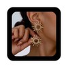 Enautoabs Large Gold Sun Earrings Metal Sun Stud Earrings Gold