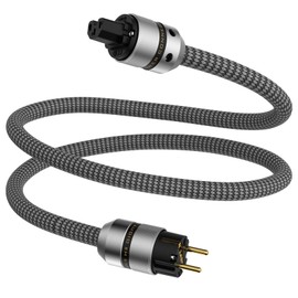 Tertullus HiFi High End Power Cable C15 Power Cable HiFi Audio Cold Device Cable with Schuko Plug and IEC Plug (E820, 1.5 m)
