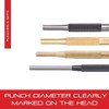 Starrett S248PC Extended Length Drive Pin Punch Set, 1/8"-3/8" Pin