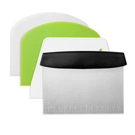 Raspador de banco, raspador de masa, juego de raspadores de cocina versátil para pastelería, pan, pizza y pastel