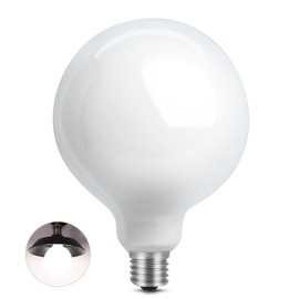 CRLight 15W Dimmable LED Large Globe Bulb 4000K Daylight White, 85W Equivalent 850 Lumen, E26 Base Vintage Edison G125 Large Milky Pearl Opal White Glass LED Filament Light Bulb