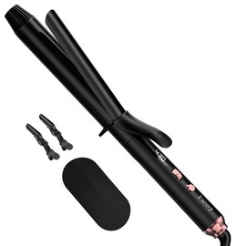 FARERY Long Barrel Curling Iron 1.25 inch, 11 Adjustable Temp, Include Clips & Silicone Pad, Comfort:_1 Inch