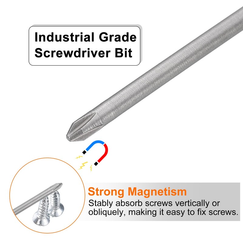 HARFINGTON #1 Phillips Screwdriver Bit PH1 1/4" Hex Shank 3.15"