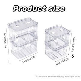 Fish Breeding Box Fish Isolation Box Fish Isolation Hatchery, 1Pc Fish Breeding Box Fish Isolation Box, Aquarium Hatchery Incubator Breeder Box, Acrylic Hatchery Incubator Tank Fish Tank Divider,Large