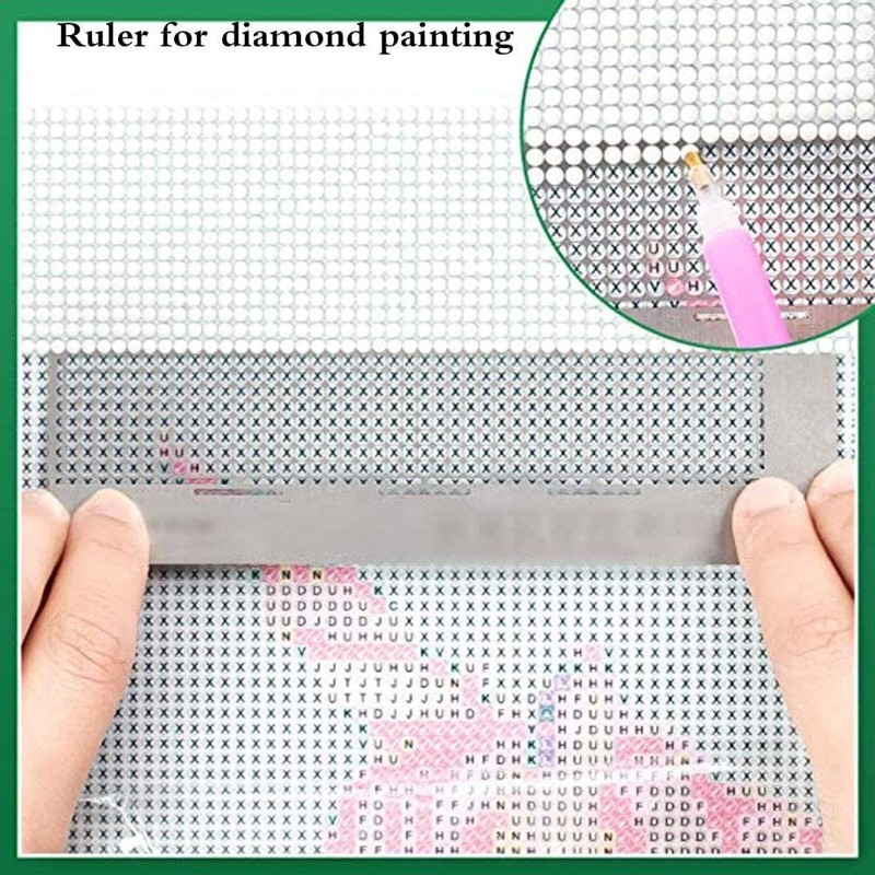 5D Diamond Painting Mesh Ruler Cross Stitch Steel Ruler DIY
