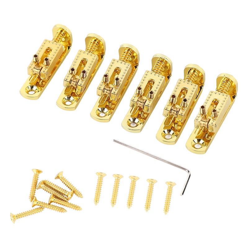 Electric Guitar Split Bridge Saddle Roller Ball String Plate Metal