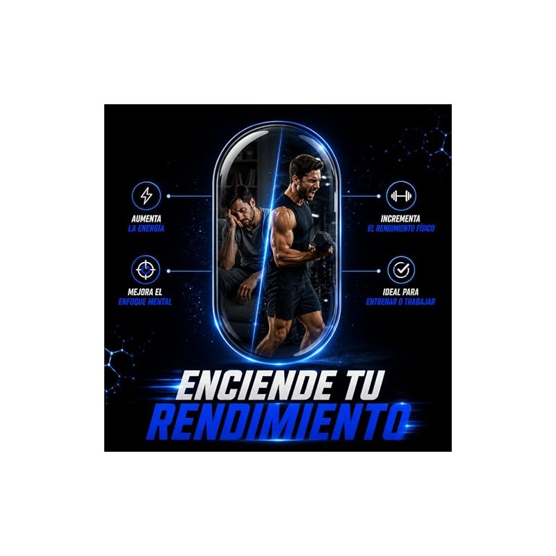 ForzaTech Cafeína 100 cápsulas de 200 mg Pre Entreno Cafeína