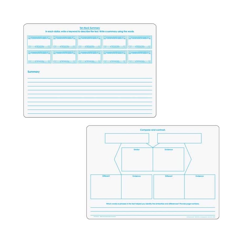 Really Good Stuff Comprehension Graphic Organizer Dry Erase Boards Text