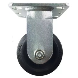 Hy-Weld 4" x 2" Heavy Duty "Rubber on Cast Iron" Caster - Rigid