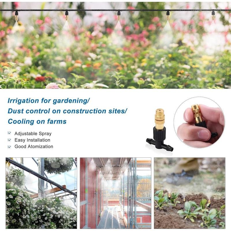 40 count Three-Way Atomizing Nozzle Kit - Adjustable Sprinkler with