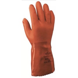 Showa (12-Pair) Showa Chemical Resistant Gloves ORANGE 620L-09 LARGE Double Dipped