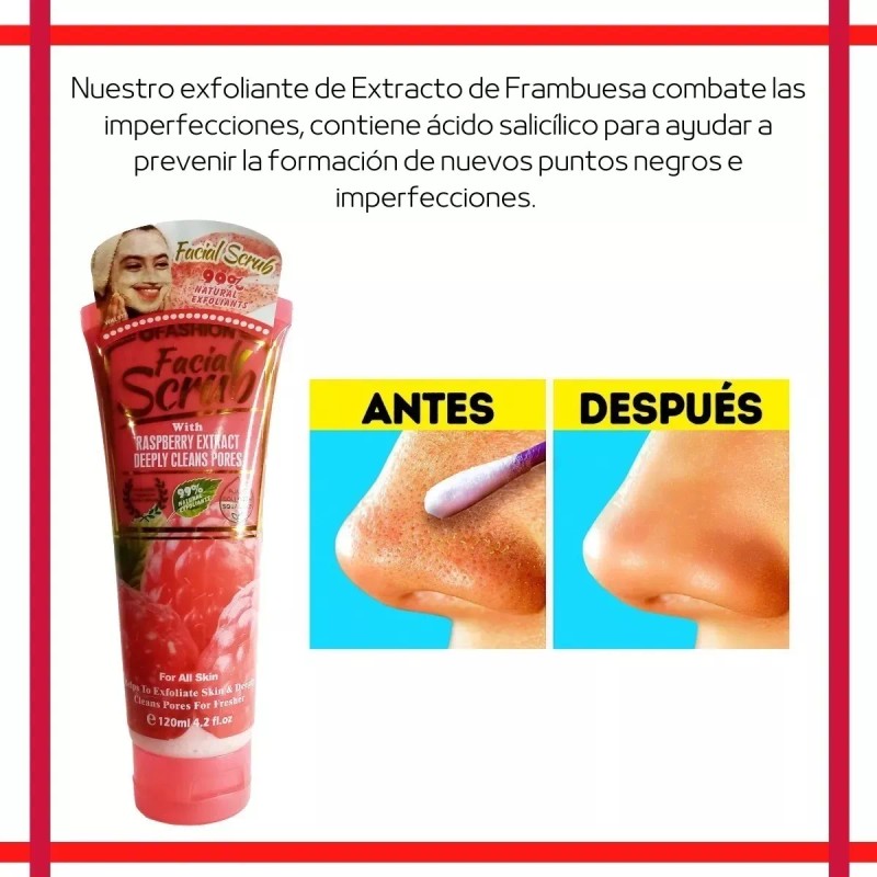 Wokali 3 Exfoliante Facial Elimina Impurezas Frambuesa 120ml