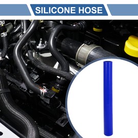 X AUTOHAUX X AUTOHAUX 1 Pcs 45mm/1.77" ID 500mm/19.69" Length 0 Degree Blue Car Silicone Hose Coolant Hose Universal