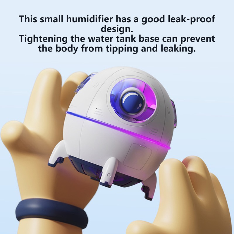 Space Capsule Humidifier Quiet Cool Mist Humidifier 220ML USB Desktop