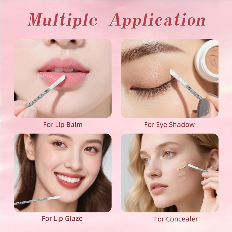 Vlasy Lip Brush, Lip Wands,Makeup Applicators 150PCs Lip Gloss Concealer
