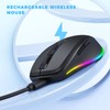 PEIOUS Wireless Mouse Jiggler - LED Wireless Mice with Build-in
