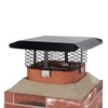 Shelter SCADJ-S Adjustable Clamp On Black Galvanized Steel Single Flue