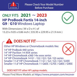 mCover Hard Case Compatible ONLY for 2021-2023 14" HP ProBook Fortis 14 inch G9 G10 Series Windows PC Laptop Computers (NOT Fitting Any Other HP Models) - Pink