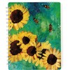 Sunflower & Bumble Bee Spiral Notebook Journal - 120 lined