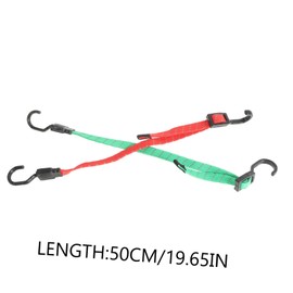 Alipis 2 Pcs Bungee Cords with Hooks High Elasticity Packing Straps for Motorcycles Travel Camping Lightweight Flat Bungee Cords Convenient Portable Straps for Easy Use