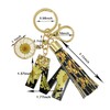 XGALBLA Letter M Keychain Accessories Cute Sunflower Initial Key Ring