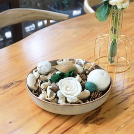 Qingbei Rina Jasmine Scented Potpourris Dried Flowers in Box Home Fragrance Decoration Christmas Aroma Gift Decorative Filler for Bowl and Vase (White)