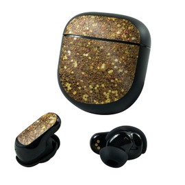 MightySkins Glossy Glitter Skin Compatible with Bose QuietComfort Earbuds II (2022) - Gold Dazzle | Protective, Durable High-Gloss Glitter Finish | Easy to Apply and Change Styles | Made in The USA