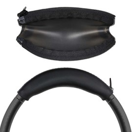 Adhiper Silicone Sweat Headband Cover for Sony WH-1000XM4, WH-CH720N, WH-XB910N, ULT WEAR, Washable Zipped Dustproof Headband Cover Protector for Soundcore Space Q45, Life Q30 & Q20 (Black)