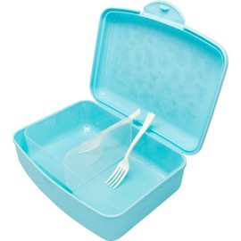 NERTHUS FIH 1359 Kids Car Lunch Box Lightweight and Easy to Clean with 2 Dividers and Fork