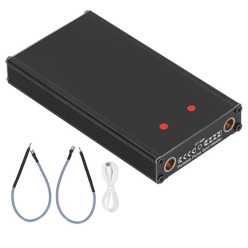 Spot Welding Machine Black Mini Portable DIY Aluminum Alloy Fireproof