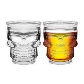 eispap Skull Shot Glasses 50ml Shot Glasses Set Freezer Safe Shot Glasses for Skull Gifts or Skull Ornament Skull Shot Glass Design Skull Glass Set (2)