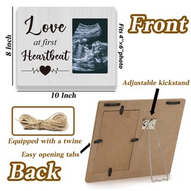 WINGTECA Pregnancy Announcement for Grandparents Friends Husband Ultrasound Picture Frames Congratulations Pregnancy Gifts for First Time Moms Baby Reveal Gifts Baby Shower Decor Sonogram Photo Frame