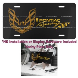 DigiRods Pontiac Trans Am Firebird Gold Racing Logo Vanity Car License Plate